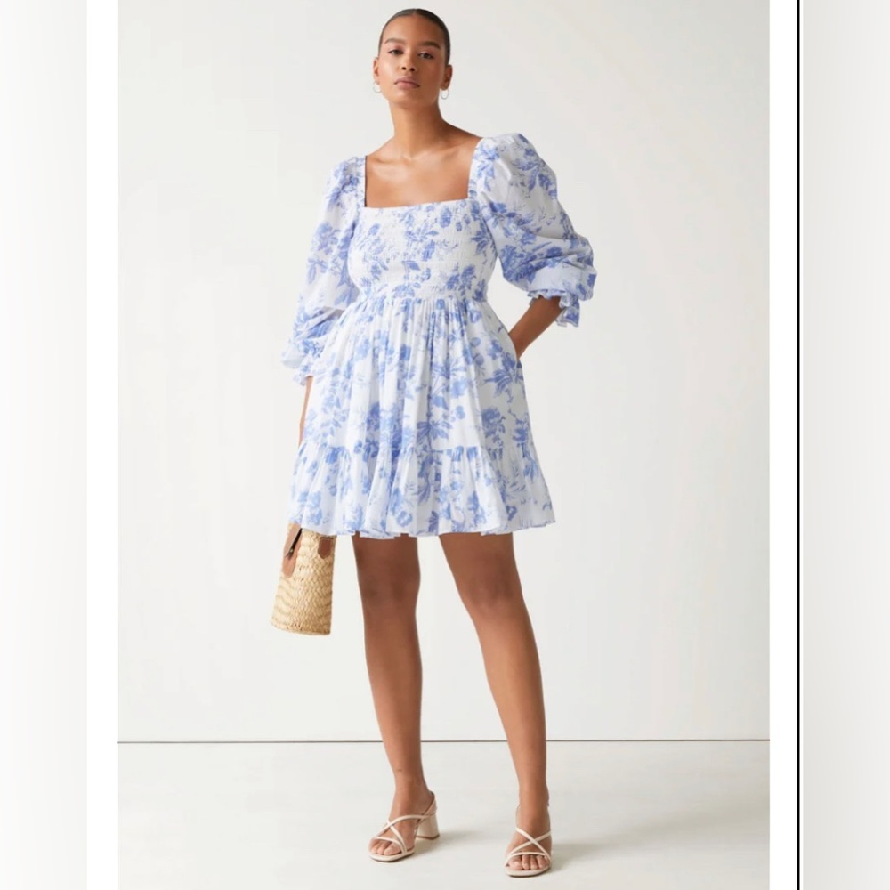 Puff sleeve mini dress